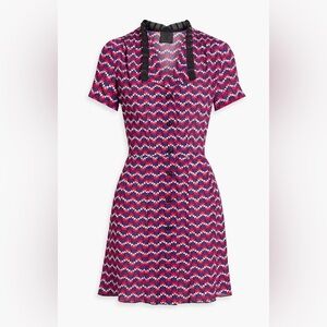 NWT ANNA SUI
Printed crepe mini shirt dress
